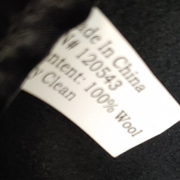 Wool Felt Wide Brim Floppy Hat Kilim Style Pattern Band Adjustable Boho Black - Picture 6 of 9